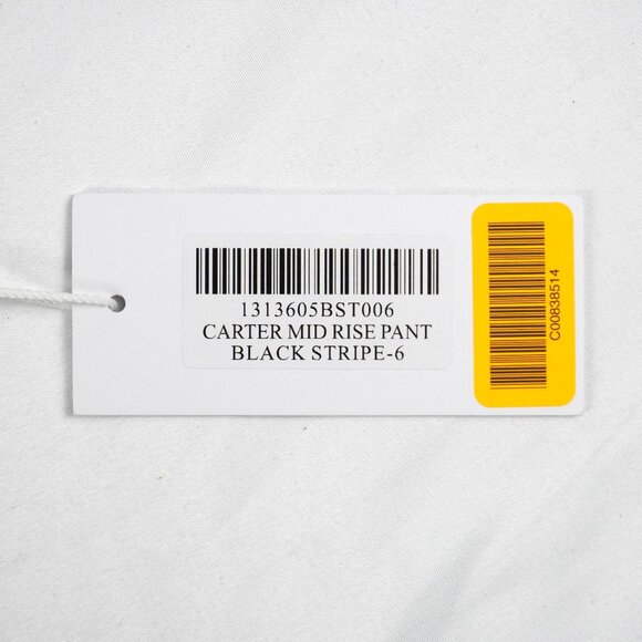 Reformation Carter Mid Rise Pant in Black Stripe Women's Size US 6 (NWT) - Picture 7 of 9